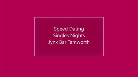speed dating tamworth